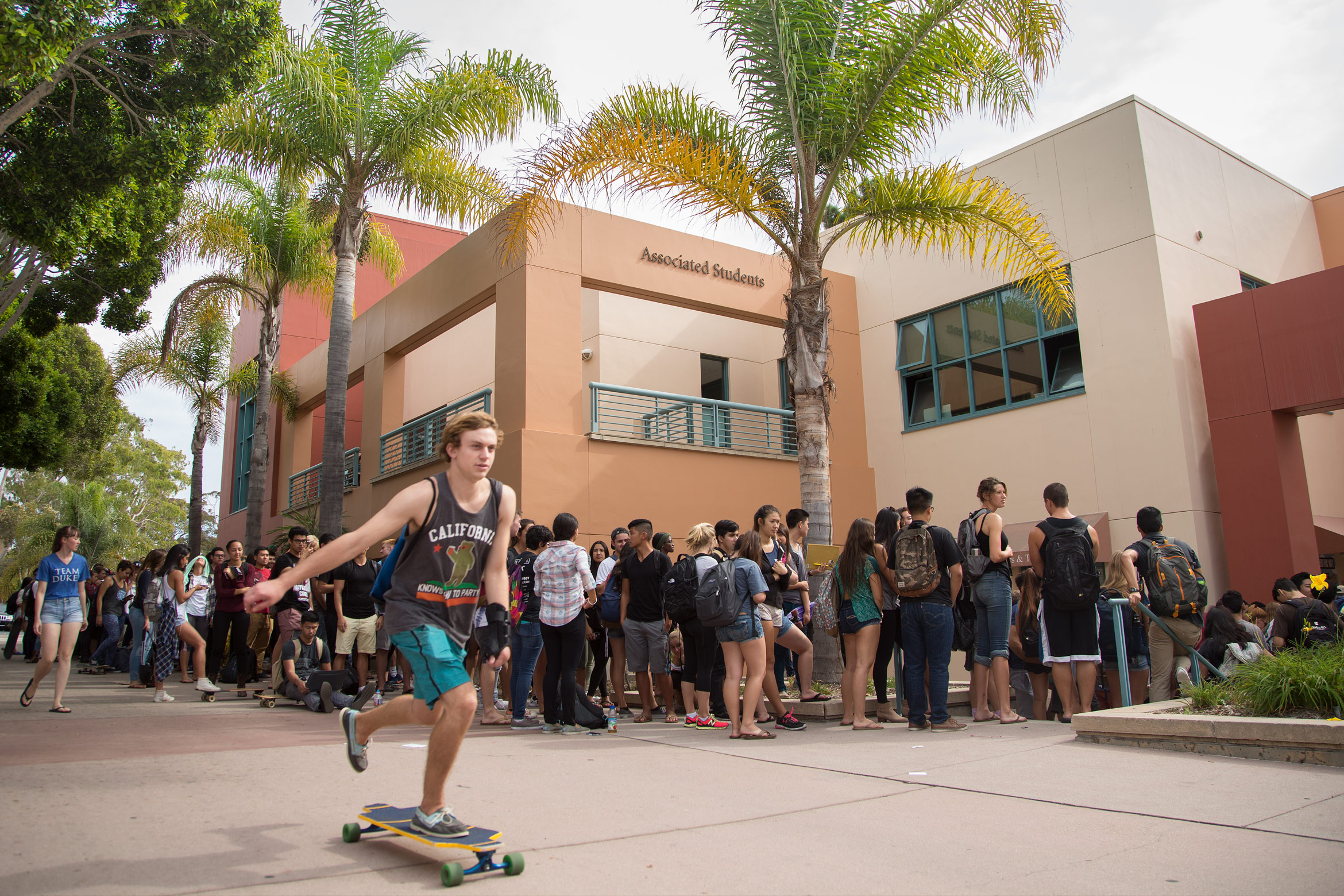 skateboarder outside of the UCen