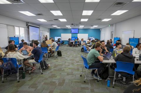 Group active learning classroom on campus