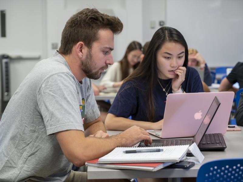 Student at Laptop