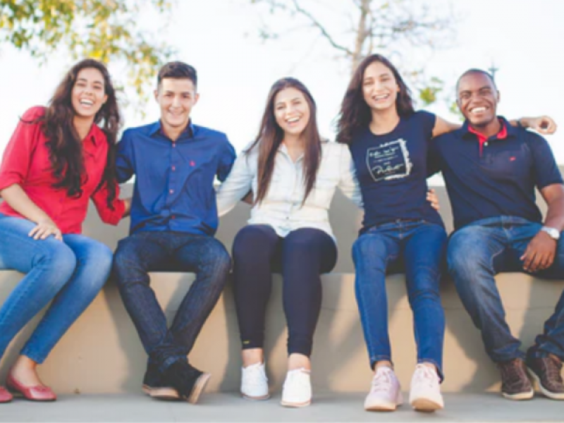 student smiling